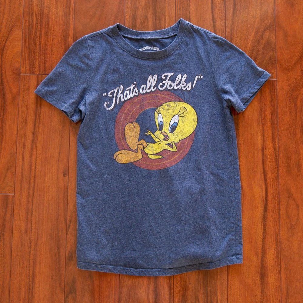 Looney Tunes Thats All Folks Tweety Bird Tee